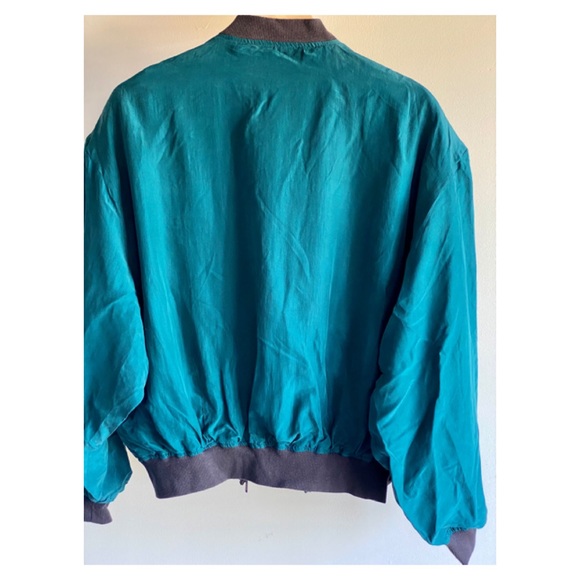 Otto kern vintage women’s silk bomber jacket M - Picture 6 of 9